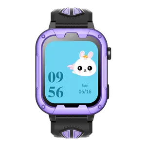 นาฬิกาสมาร์ทวอทช์สำหรับเด็ก4G มีหลายภาษาระบบติดตาม GPS ทั่วโลกสีฟ้าสีชมพูสีเหลืองสีม่วง