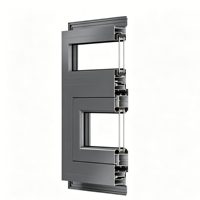 Fenêtres à double battant en verre trempé insonorisé avec cadre en alliage d'aluminium robuste, style moderne pour villa, idéales pour salon