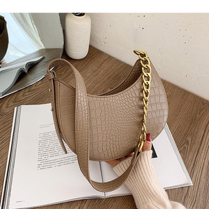 Bolso pequeño con patrón de piedras para mujer, bolsa de mano con diseño de <span class=keywords><strong>cocodrilo</strong></span>, para axila, para otoño e invierno, 2023 - Product Image 1
