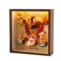 Boîte de rangement et de présentation anti-poussière avec base magnétique pour figurines de blind box, DIY, moderne