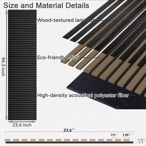 DAYIN Panneaux Acoustique Muraux Bois <span class=keywords><strong>Mur</strong></span> Adhésif Insonorisé 3D Placage Bois Lamelles Mdf Lamelles En Bois Panneaux Acoustiques pour <span class=keywords><strong>Mur</strong></span> - Product Image 2
