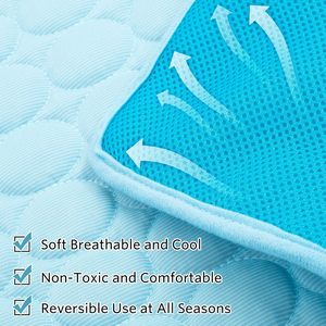Pet Varied Sizes Indoor Outdoor Waterproof Durable Foldable Easy Clean Sustainable Ice Cotton Mesh Pad <b>Cooling</b> Mat for Dogs Cats - Product Image 5