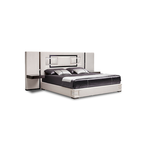Lit moelleux extra king-size luxueux avec tête de lit à grand écran <span class=keywords><strong>confortable</strong></span> et rembourré pour les meubles de chambre principale - Product Image 2