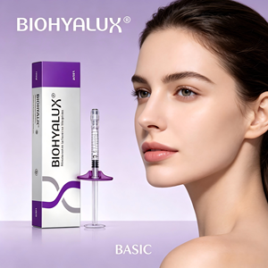 BioHyalux Basic Acide Hyaluronique Combleur Cutané 20mg/mL 1mL pour les Joues, les Lignes de Marionnette et le Contouring CE - Product Image 1