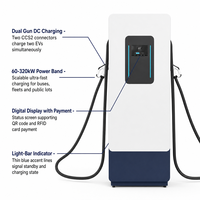 Borne de recharge rapide DC pour véhicules électriques Wanbo-560, norme européenne, double pistolet, 60-320 kW, CCS2, OCPP 1.6, CE