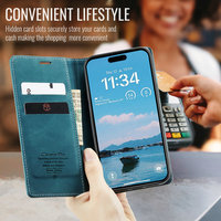 Étui de téléphone magnétique à rabat pour 17/16/15/14 Pro/Pro Max avec logo personnalisable, protection RFID et porte-cartes