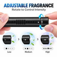 Diffuseur d'air frais pour voiture, mini clip de ventilation noir exclusif, parfum naturel, appareil d'aromathérapie moderne monté sur la voiture