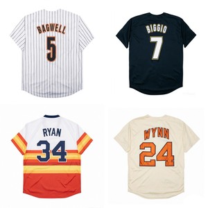 Maillots de baseball cousus pour hommes Jeff Bagwell <span class=keywords><strong>Nolan</strong></span> <span class=keywords><strong>Ryan</strong></span> Craig Biggio Jimmy Wynn Alex Bregman S-3XL - Product Image 1