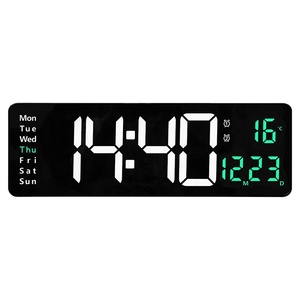 YIDA TIME LED Digital Wall <strong>Clock</strong> Remote Control Temp Date Week Display <strong>Memory</strong> Table Wall-mounted Dual Electronic Alarms <strong>Clocks</strong> - Product Image 4