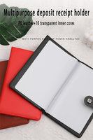 Dossier de rangement en cuir multicolore personnalisé en gros pour carte Collection de notes de facture Taille B5 Style magnétique étanche