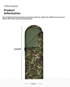 Nouveau Sac de Couchage Camouflage 2026 pour <span class=keywords><strong>Camping</strong></span>, Randonnée et Voyage en Extérieur, Chaud, Léger, Rembourré en Nylon et Coton, 210*75cm, Coupe-Vent et Respirant - Product Image 3