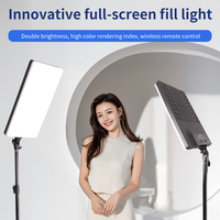 Kaliou B067 Panneau lumineux LED professionnel portable de 24 pouces, trois couleurs réglables 2600K-6000K, trou de vis 1/4'' pour photographie