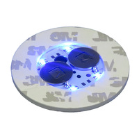 Autocollants adhésifs lumineux LED en acier inoxydable pour bouteilles et verres, directement de l'usine, pour ambiance de bar, impression de logo personnalisée disponible