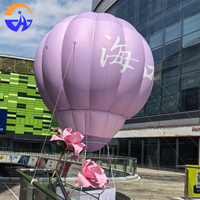 Modèle de montgolfière gonflable personnalisée violette pour la publicité extérieure, la promotion d'événements et la décoration