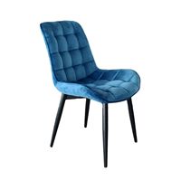 Chaise de salle à manger pliable de qualité commerciale robuste en acier inoxydable moderne écologique avec coussin en tissu vert boutonné