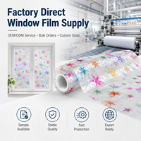 Film PVC Étoiles Arc-en-ciel pour Fenêtre, Adhésion Statique Sans Colle, Autocollant de Verre Durable et Amovible, Anti-UV, Protection de la Vie Privée, pour Meubles – Approvisionnement Direct Usine