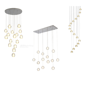 Moderne Decoratie Hanger Verlichting Trap Lampen Luxe Global Crystal Ball Bellen Led Opknoping Licht - Product Image 2
