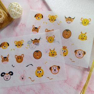 Autocollant de masque facial de dessin animé, masque facial animal, matériau de soin topique, autocollant <span class=keywords><strong>d</strong></span>'impression couleur, patch anti-boutons - Product Image 2