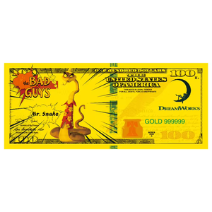 Billetes de Banco de Lámina de Oro de Anime Americano Bad Guys League, Billetes de Plástico Chapados en Oro de Doble Cara Personalizados, Billetes de Lámina de Oro - Product Image 3