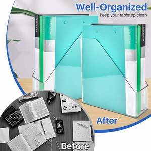 Clear PET Vertical Magazine Rack Plastic Desk Organizer Basic <b>File</b> <b>Folder</b> for Clear Document & <b>Folder</b> Storage <b>File</b> Holder - Product Image 3