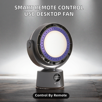 Kipas Angin Digital Portabel Grosir dengan Remote Kontrol Elektrik USB untuk Rumah & Mobil/RV Pendingin Udara Plastik Kipas Meja 3000 MAh LED