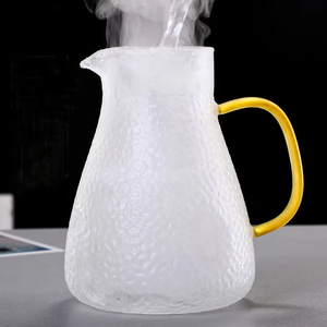 Vente flash : Théière en verre <span class=keywords><strong>de</strong></span> 2 L avec <span class=keywords><strong>poignée</strong></span> et couvercle en acier inoxydable, théières en verre pour le café, le thé, le lait - Product Image 2