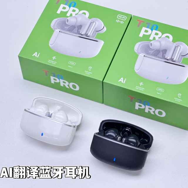 AI Translation T10 Pro Bluetooth Earphones - High - Quality Hi - Fi Wireless Earbuds for Global Communication