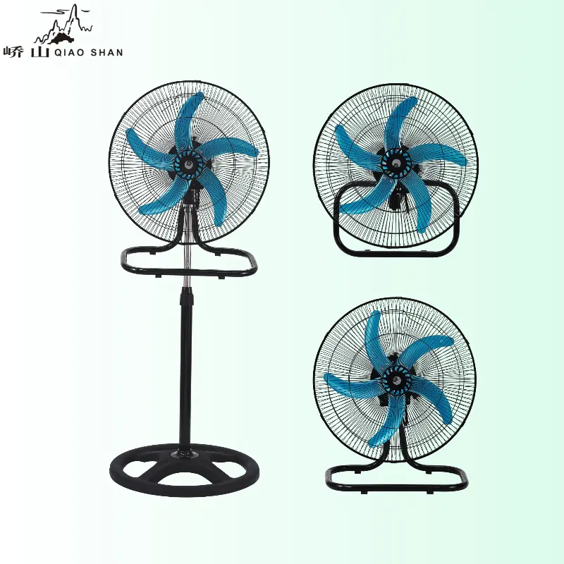 Stand Fan 18 Inch Industrial Standing Fan Parts with Plastic Grill for Family Work Quiet