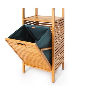 Bamboo Frame Bathroom Room Clothing Storage Large Laundry Baskets