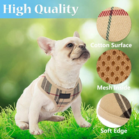 Harnais pour chien réversible et rembourré en fibre, avec logo personnalisé, design floral, gilet à pointes