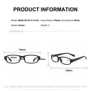 Lunettes de lecture optiques Sunray OEM&ODM légères avec monture et verres en PC pour <span class=keywords><strong>presbytie</strong></span>, pour hommes, femmes et personnes âgées - Product Image 3