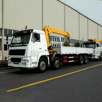Camion à plateau autochargeur mobile officiel avec grue à flèche de 8 tonnes SQ8SK3Q