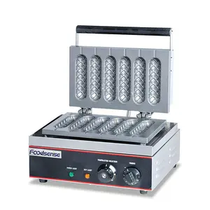 Kommerzielle sechs Teile knackige Maschine Waffel maschine kommerzielle Hot Dog Waffel stock Hersteller/Hot Dog Lolly belgischen Waffeleisen Maschine