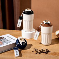 Mug à café portable en acier inoxydable de 450 ml avec affichage intelligent de la température, bouteille d'eau isolée sous vide pour les sports de plein air