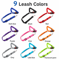 Ceinture de sécurité pour chien, laisse rétractable en nylon solide, réfléchissante, bungee, dispositif de sécurité pour animaux de compagnie dans les véhicules, réglable de 45 à 84 cm, 9 couleurs