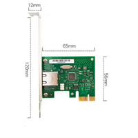 Carte réseau Gigabit sans fil à port unique avec puce I210, 1000 Mbps, PCI Express, RJ-45, carte serveur interne en stock