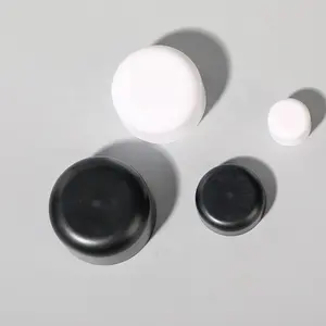 काले और सफेद पीपी गुंबद चिकनी lids 18/410 20/410 24/410 28/410 गर्दन कांच के जार प्लास्टिक ABS पेंच lids के लिए सफेद ब्लैक गोल्ड