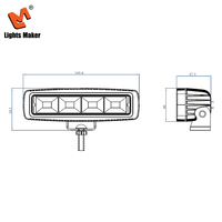 Lámpara de Trabajo LED OSRAM de 36W, 3000LM, Alta Intensidad, Impermeable IP67, Rectangular de 6.5 Pulgadas, Haz de Luz Amplio, para Embarcaciones Marinas LML-1936