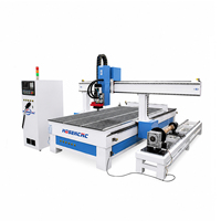 Router CNC de 4 Ejes Jinan Mosencnc 1530 con Eje Rotatorio, Mesa de Vacío y Motor para Tallado de Cilindros de Madera y Fabricación de Patas de Muebles