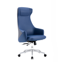Chaise de bureau ergonomique en cuir de haute qualité, prix d'usine bas, dossier haut, 5 couleurs disponibles, coussin de nuque