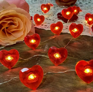 Lời Cầu Hôn trái tim màu đỏ trong nhà ứng dụng Chuỗi đèn LED dây đồng Ngày Valentine - Product Image 3