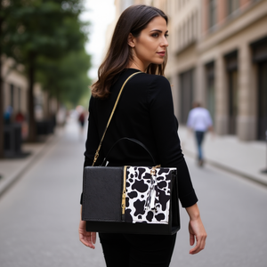 Bolso Bandolera Fana para Mujer, Modelo Lcela Candela Vaca, con Estampado Animal, Cuero de Becerro, Correa Única, Cierre de Cremallera, para Todas las Temporadas - Product Image 2