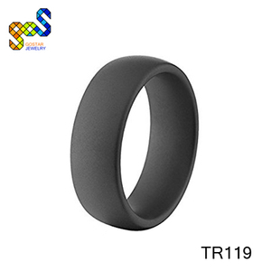Nhẫn nam đính hôn/cưới bằng vonfram cacbua đen nguyên chất, bề mặt mờ chải, thương hiệu Gostar Jewelry - Product Image 3