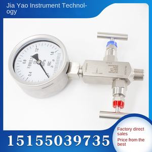 Preço de fábrica 304 316 Aço Inoxidável Integrado De Duas Válvulas Grupo Barômetro De Medidor De Pressão De Óleo Sísmico - Product Image 5