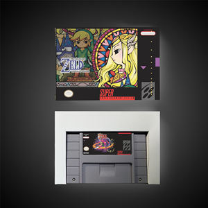 The Legend of Zeldaed - Goddess of Wisdomed-Cartucho de juego RPG con ahorro de batería de versión estadounidense con caja de venta al por menor para SNES - Product Image 1