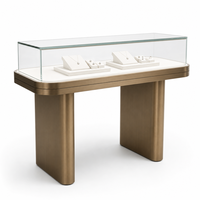 Antike Schmuckvitrine im italienischen Stil, Glas-Thekenvitrine, Ausstellungsvitrine für Schmuckgeschäft, Möbelgroßhandel