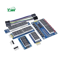 TM1637 4 Tampilan Tombol MAX7219 Tabung LED Digital 8-Bit 74HC595 Tm1638 Modul Tampilan Tombol untuk Arduino