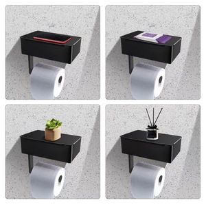 Accessori per il Bagno: Portarotolo, Dispenser per Carta Igienica e <span class=keywords><strong>Salviette</strong></span> Umidificate in Acciaio Inossidabile - Product Image 4