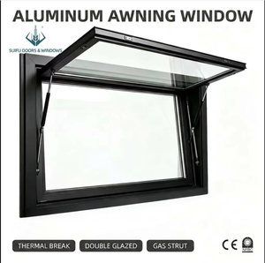 Modernes Aluminium-Klappfenster mit Schlankem Rahmen, Doppelverglasung, Schalldicht, Belüftung, Maßanfertigung, Chinesische Fabrik, Hurrikan-Resistent - Product Image 5