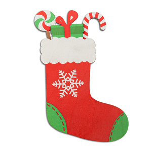 Ornement de Noël en bois découpé <span class=keywords><strong>au</strong></span> laser sur mesure, écologique, style art populaire, pour chaussette de Noël, décorations de Noël XAMS - Product Image 1